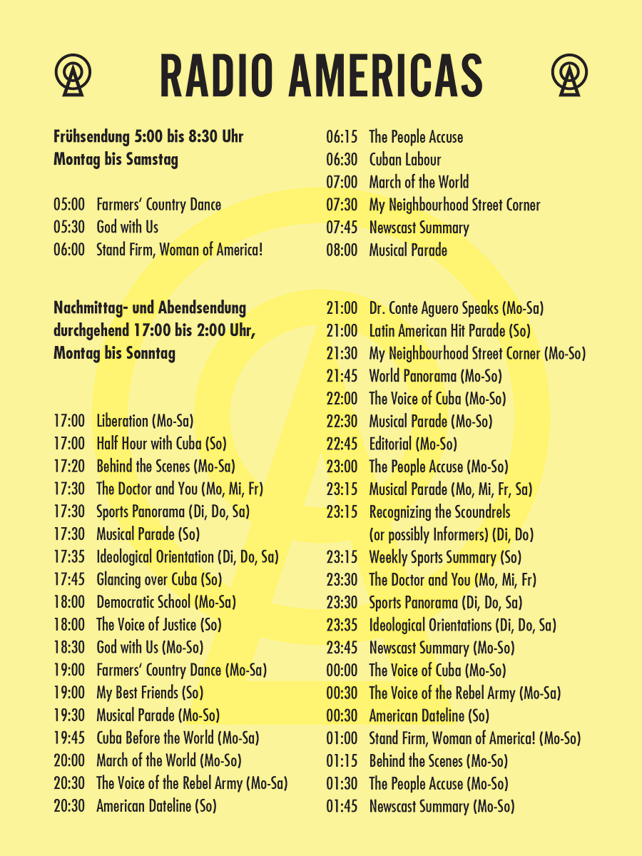 Radio Americas Programm 1965