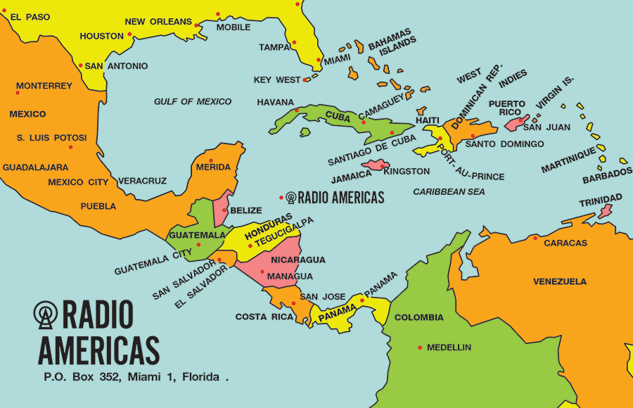 Radio Americas QSL front