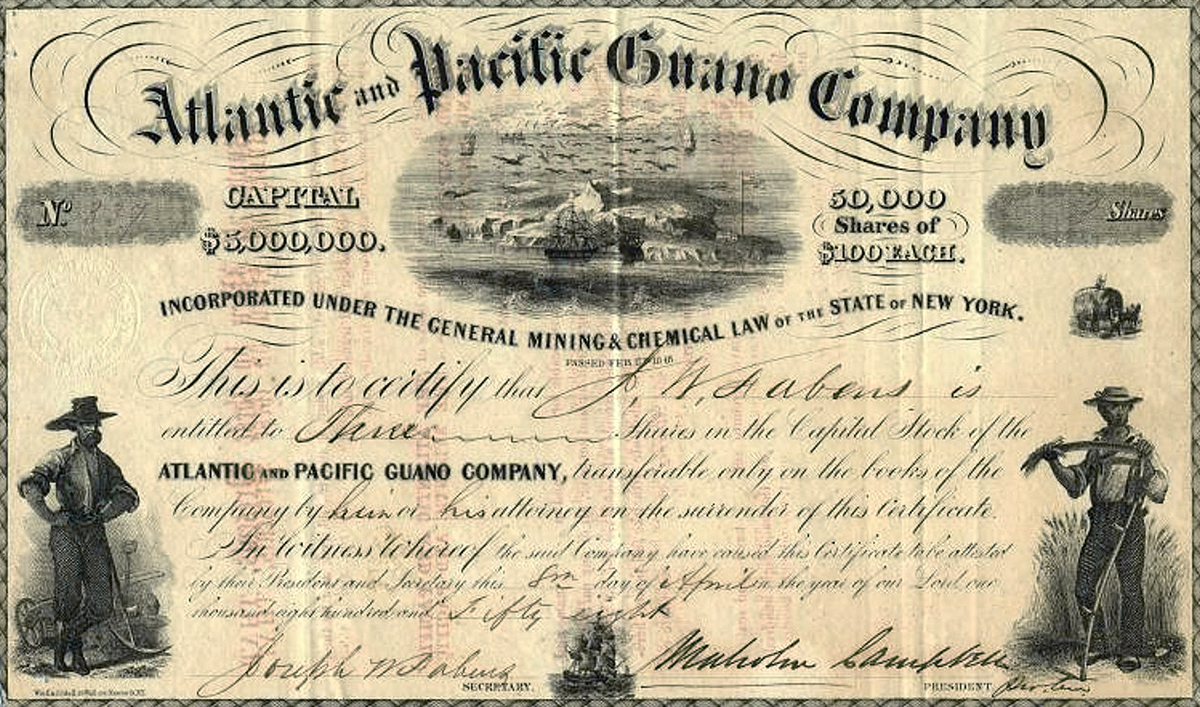 Aktie atlantic and pacific guano company